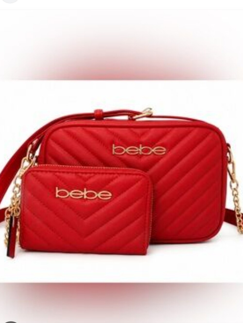 NWT bebe Quilted Vegan Leather Tyler Camera Crossbody with Card Pouch